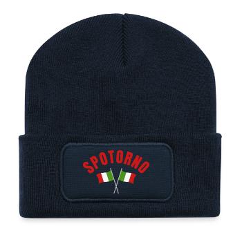 Spotorno Italian Flags  - Recycled Patch Beanie - french navy - Front