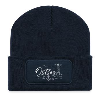 Ostsee - Recycelte Patch Beanie - French Navy - Vorne