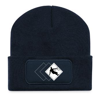 quadrat_kitesurfer_weiss - Beanie recyclé à patch - bleu marine - Devant