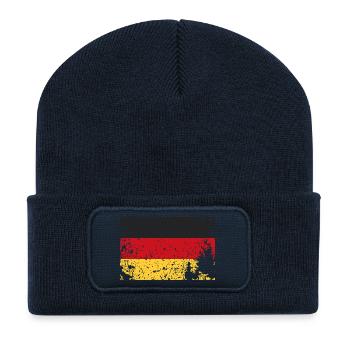 Drapeau de l’Allemagne - Beanie recyclé à patch - bleu marine - Devant