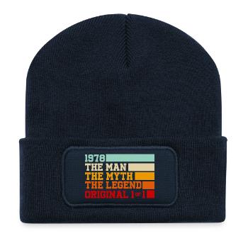 The Man Myth Legend 1of1 (1978) - Recycled Patch Beanie - french navy - Front