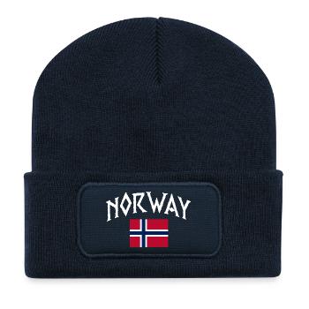 Vacances en Norvège dans les fjords de Norge Voyage en Scandinavie - Beanie recyclé à patch - bleu marine - Devant