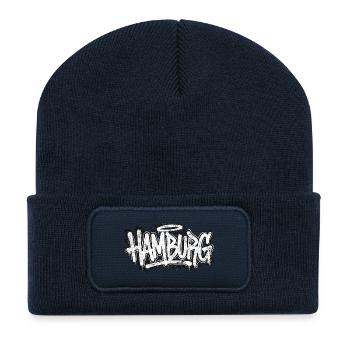 Hamburg Graffiti Oldschool Hip Hop - Recycelte Patch Beanie - French Navy - Vorne