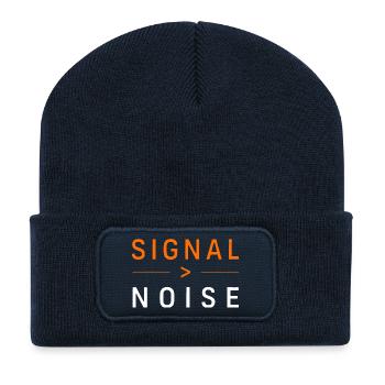 Bitcoin digitales Geld Wertspeicher Finanzielle  - Recycelte Patch Beanie - French Navy - Vorne