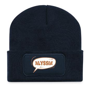 Alyssia as a given name - Recycled Patch Beanie - french navy - Front