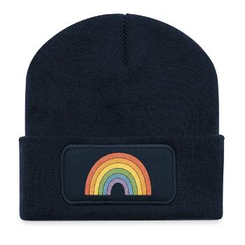 TINY ACTIVISTS | Rainbow - Recycled Patch Beanie - french navy - Front