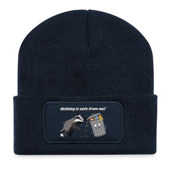 Badger knakt die Mülltonne - Recycelte Patch Beanie - French Navy - Vorne