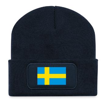 Sweden - Recycled Patch Beanie - french navy - Front