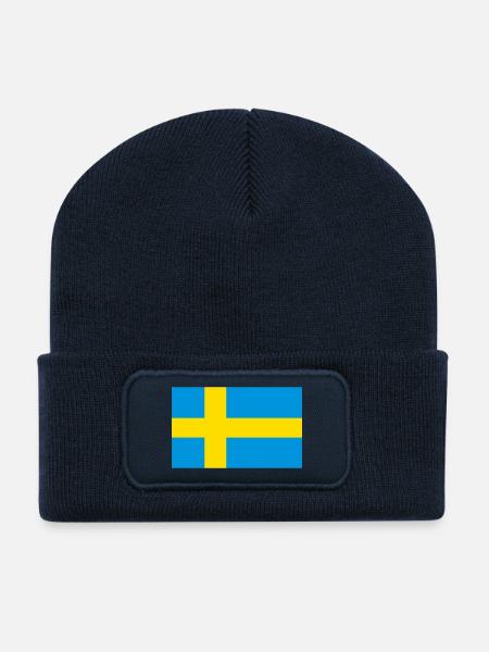 Schweden - Recycelte Patch Beanie - French Navy