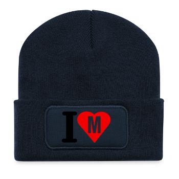 i_love_m_letter - Recycled Patch Beanie - french navy - Front