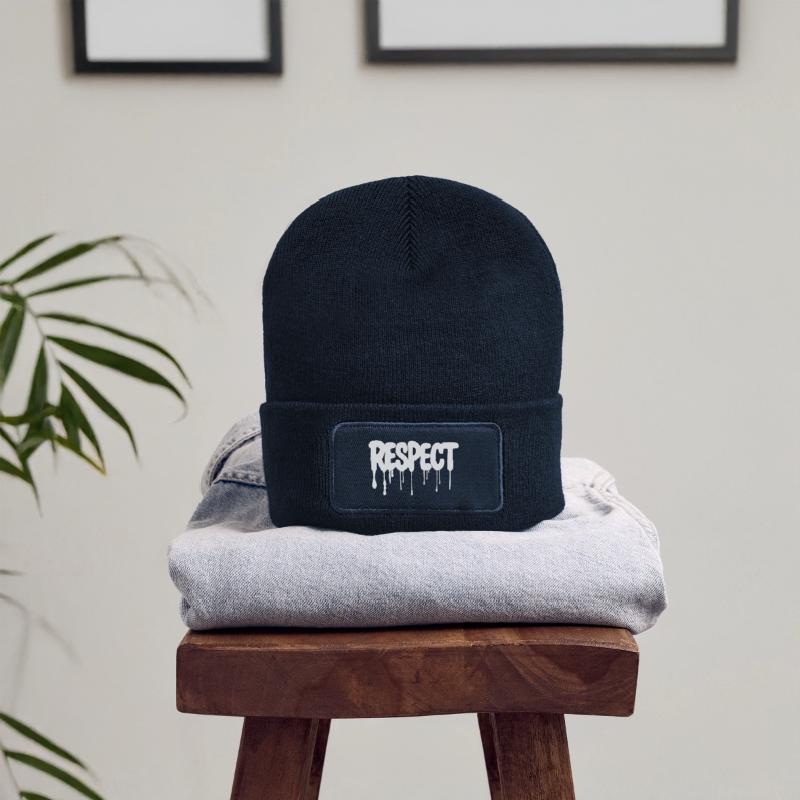 RESPECT Conception de graffitis Beanie recyclé à patch