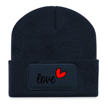 MAMA. MUTTERTAG. SCHÖNEN MUTTERTAG. ICH LIEBE DICH - Recycelte Patch Beanie - French Navy - Vorne