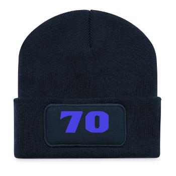 HAPPY BIRTHDAY. HAPPY BIRTHDAY. ANNIVERSARY. - Recycled Patch Beanie - french navy - Front