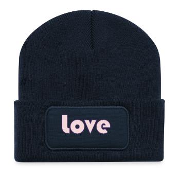 PAAR. ICH HABE GERADE GEHEIRATET. Junggesellinnenabschied. HEILIGER VALENTINSTAG. MARIES - Recycelte Patch Beanie - French Navy - Vorne