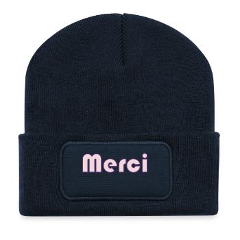 GELIEBTE. MEISTER. VIELEN DANK. DANKE, HERRIN. MEISTER - Recycelte Patch Beanie - French Navy - Vorne
