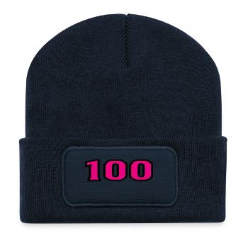 JAHRESTAG. ALLES GUTE ZUM GEBURTSTAG. ALLES GUTE ZUM GEBURTSTAG. - Recycelte Patch Beanie - French Navy - Vorne