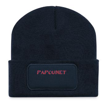 BONNE FÊTE PAPA. PAPA. FÊTE DES PÈRES. PÈRE - Beanie recyclé à patch - bleu marine - Devant