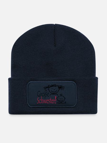 Grosse Schwester - Recycelte Patch Beanie - French Navy
