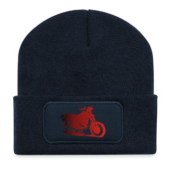 MZ ETZ 250 schräg - Recycelte Patch Beanie - French Navy - Vorne