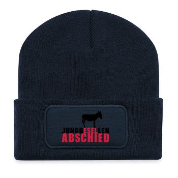 JunggESELlenabschied - Recycelte Patch Beanie - French Navy - Vorne