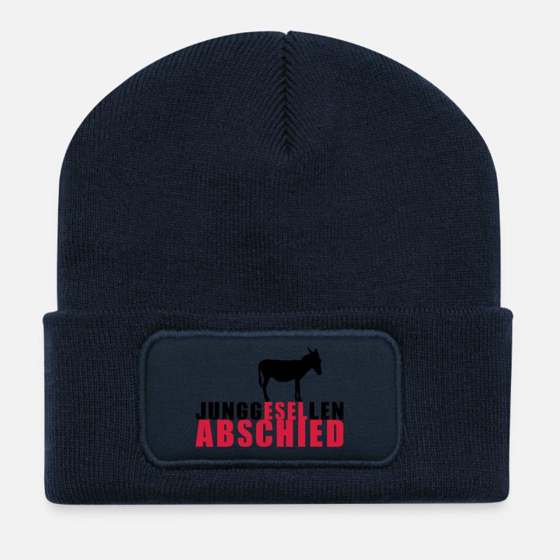JunggESELlenabschied - Recycelte Patch Beanie - French Navy