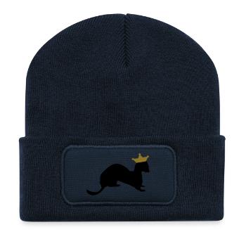 Marderkönig / king weasel (2c) - Recycled Patch Beanie - french navy - Front