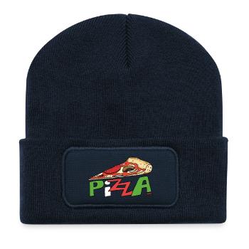 Pizza!! - Recycelte Patch Beanie - French Navy - Vorne