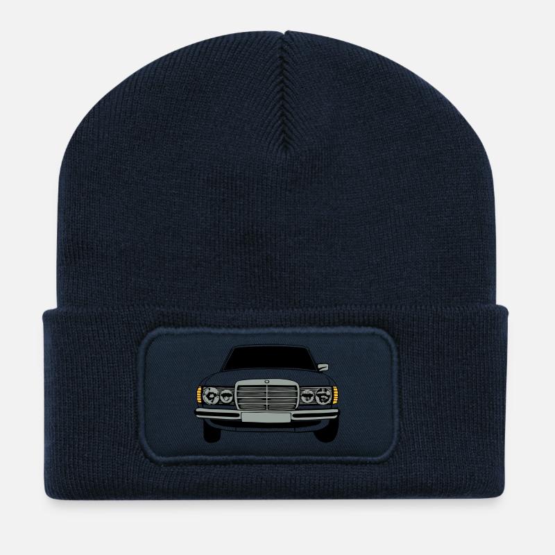 MB W123 Youngtimer Oldtimer,70er,80er (25) - Recycelte Patch Beanie - French Navy