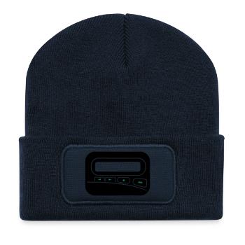 Melder Pager zum selbst gestalten - Recycelte Patch Beanie - French Navy - Vorne