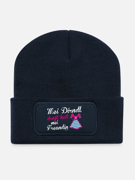 Dirndl drogt Freundin - Recycelte Patch Beanie - French Navy