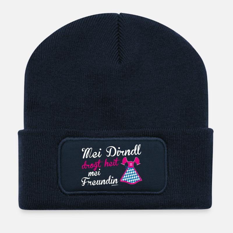 Dirndl drogt Freundin - Recycelte Patch Beanie - French Navy