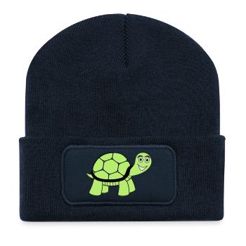 turtle - Recycled Patch Beanie - french navy - Front