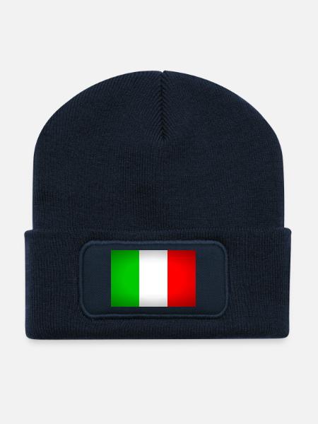 italien italy - Recycelte Patch Beanie - French Navy
