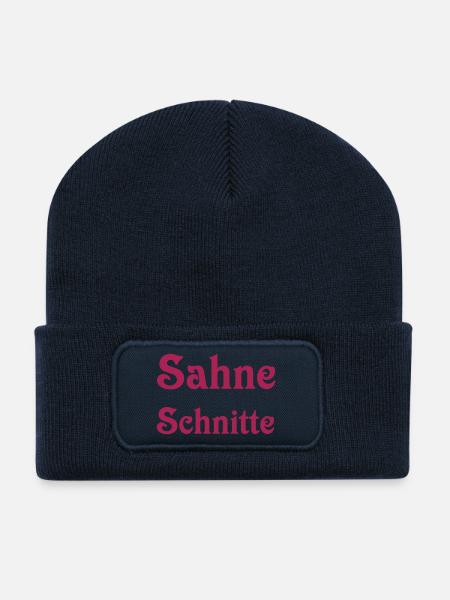 Sahne Schnitte - Recycelte Patch Beanie - French Navy