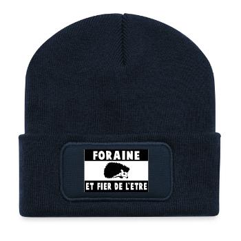 Fier d'être forain niolo - Beanie recyclé à patch - bleu marine - Devant