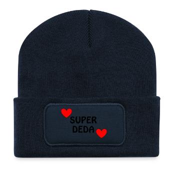 super Deda - Beanie recyclé à patch - bleu marine - Devant