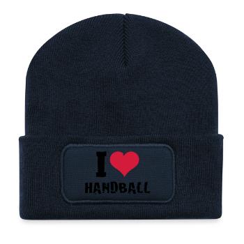 I love Handball Herz 3 - Recycelte Patch Beanie - French Navy - Vorne