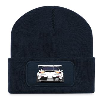 rx7rear white - Beanie recyclé à patch - bleu marine - Devant