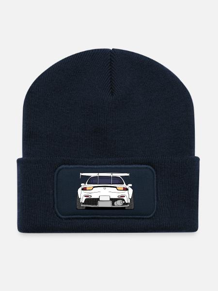 rx7rear white - Recycled Patch Beanie - french navy