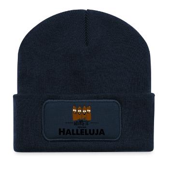4Würste für ein Halleluja - Recycelte Patch Beanie - French Navy - Vorne