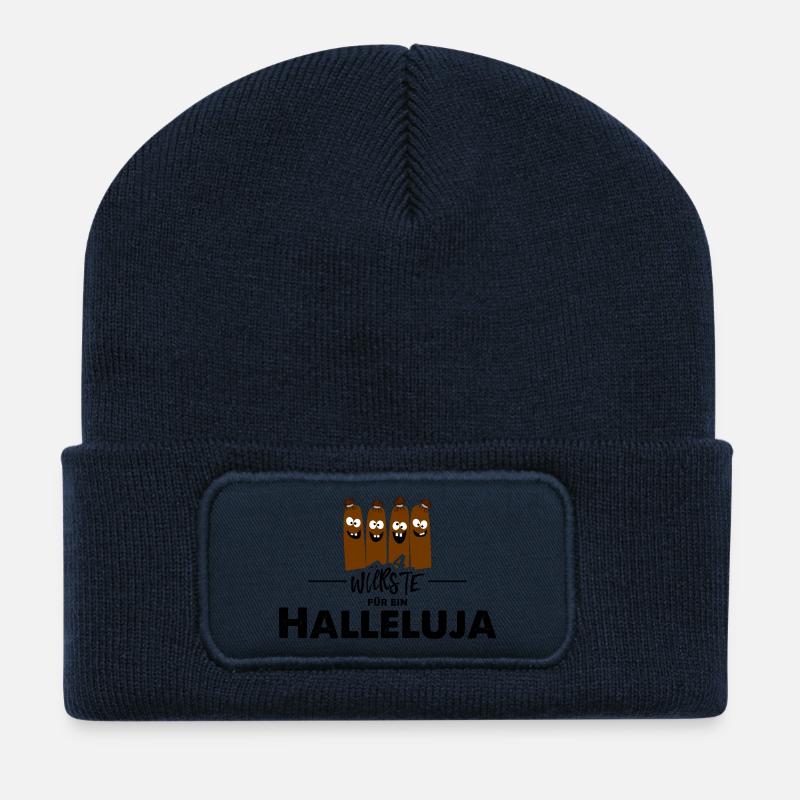4Würste für ein Halleluja - Recycelte Patch Beanie - French Navy