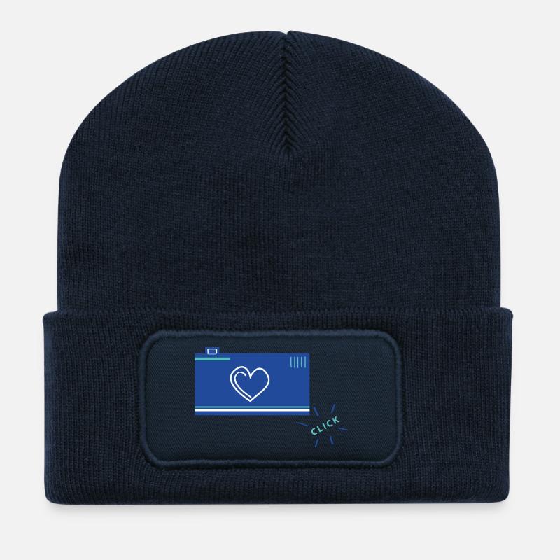 CLICK - Recycelte Patch Beanie - French Navy