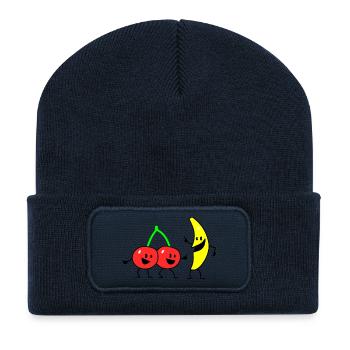 fruit salad two - Beanie recyclé à patch - bleu marine - Devant