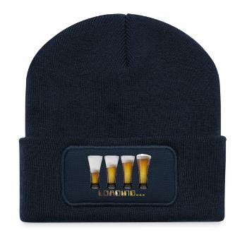 Shirt Lade Biere von Custom - Recycelte Patch Beanie - French Navy - Vorne
