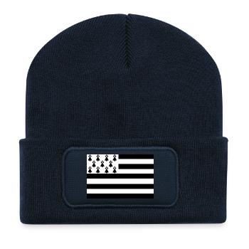 Drapeau breton - Beanie recyclé à patch - bleu marine - Devant