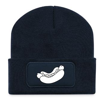 hotdog hot dog sausages fast food fastfood10 - Recycled Patch Beanie - french navy - Front