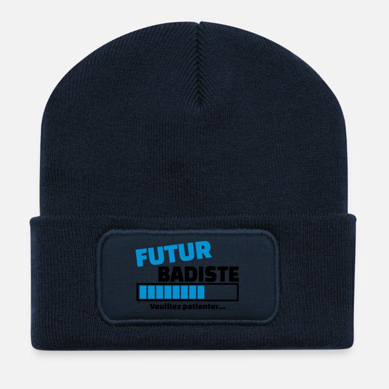futur badiste - Beanie recyclé à patch - bleu marine