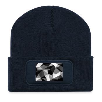 Polygon Black and White - Recycled Patch Beanie - french navy - Front