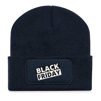 black friday - Recycelte Patch Beanie - French Navy - Vorne