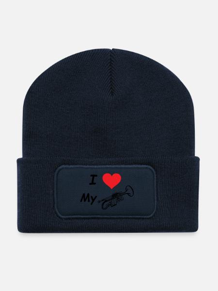 ilovemytrumpet - Recycelte Patch Beanie - French Navy